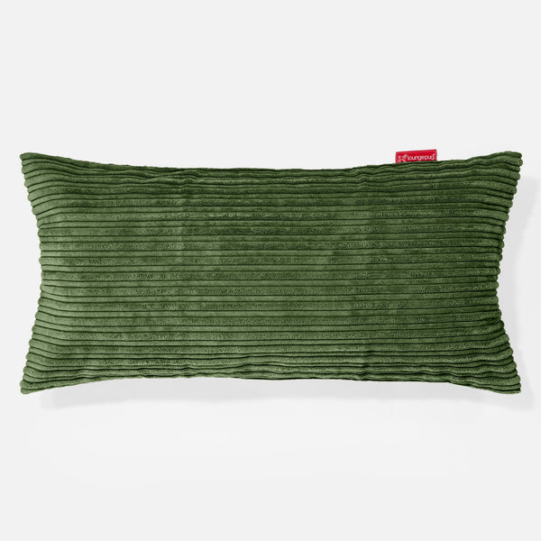 Poduszka XL prostokątna 40 x 80cm - Klasyczny sztruks Leśna zieleń 01