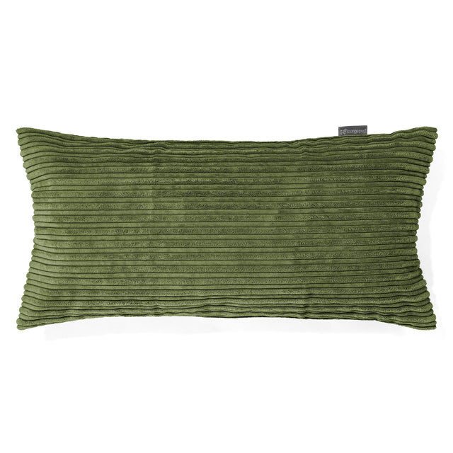 Poduszka XL prostokątna 40 x 80cm - Klasyczny sztruks Leśna zieleń 01