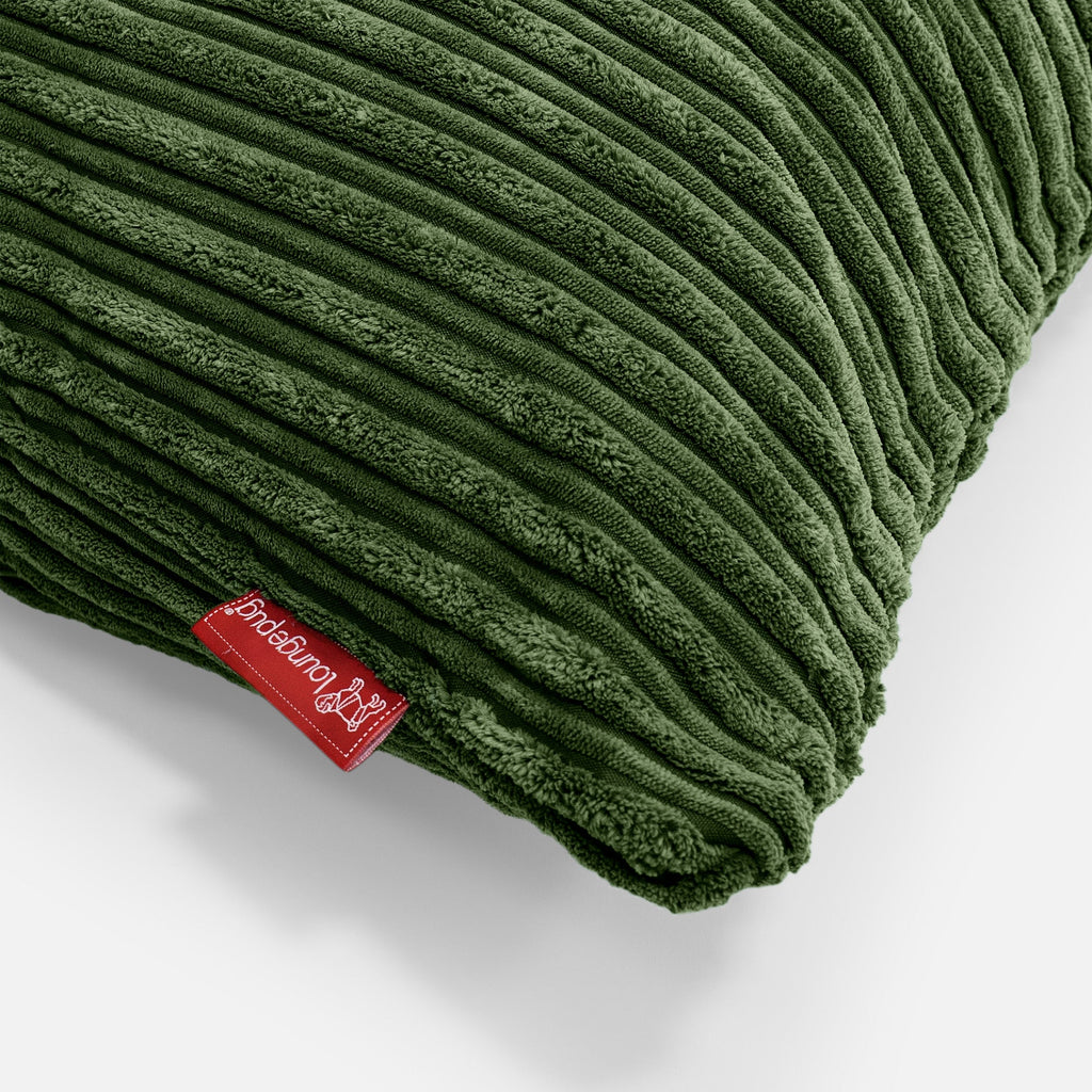 Poduszka XL prostokątna 40 x 80cm - Klasyczny sztruks Leśna zieleń 02