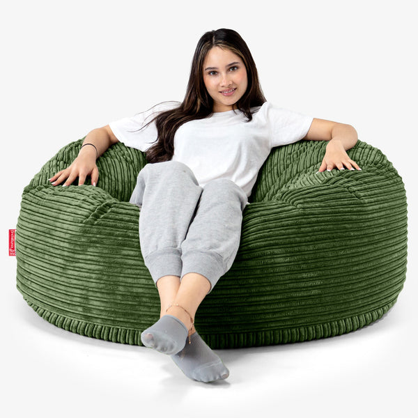 Sofa pufa Mammoth - Klasyczny sztruks Leśna zieleń 01