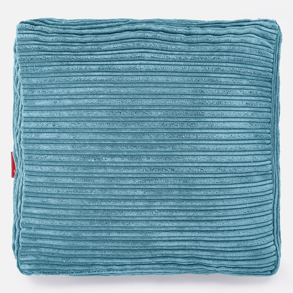 Duża poduszka podłogowa - Klasyczny sztruks Morski błękit 03