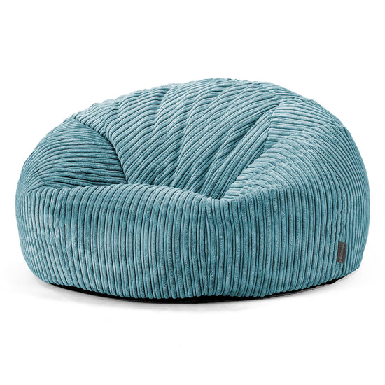 Klasyczna sofa pufa - Klasyczny sztruks Morski błękit 01