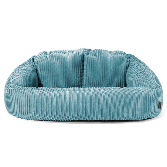 Sofa pufa Bubble - Klasyczny sztruks Morski błękit 01