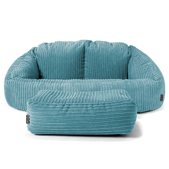 Sofa pufa Bubble - Klasyczny sztruks Morski błękit 02
