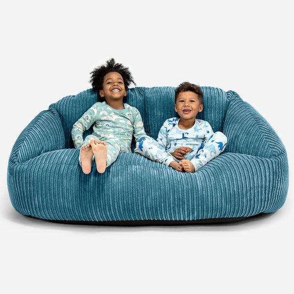 Sofa pufa gigant Bubble dla dzieci 3-14 lat - Klasyczny sztruks Morski błękit 01