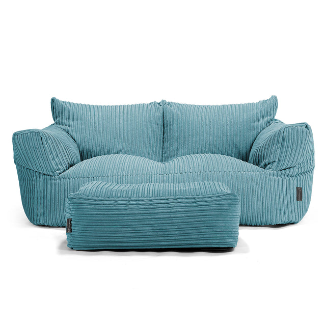 Sofa pufa Josephine - Klasyczny sztruks Morski błękit 02