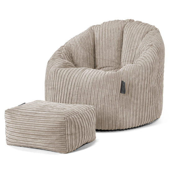 Siedzisko pufa worki sako Cuddle Up - Klasyczny sztruks Mysi 02
