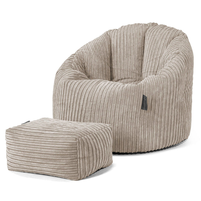 Siedzisko pufa worki sako Cuddle Up - Klasyczny sztruks Mysi 02
