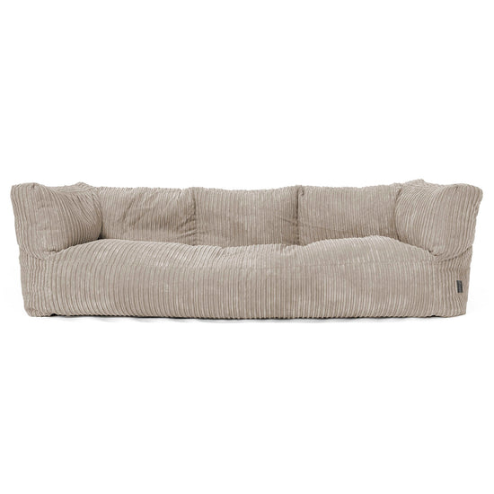 Sofa 3-osobowa pufa Albert - Klasyczny sztruks Mysi 01
