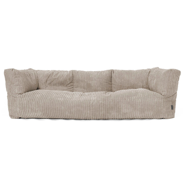 Sofa 3-osobowa pufa Albert - Klasyczny sztruks Mysi 01