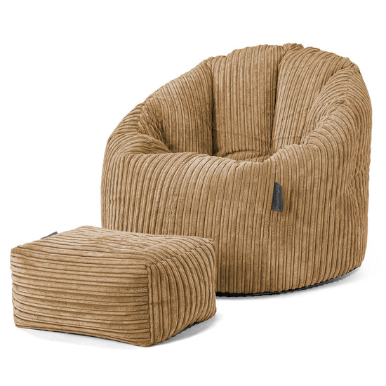 Siedzisko pufa worki sako Cuddle Up - Klasyczny sztruks Piasek 02