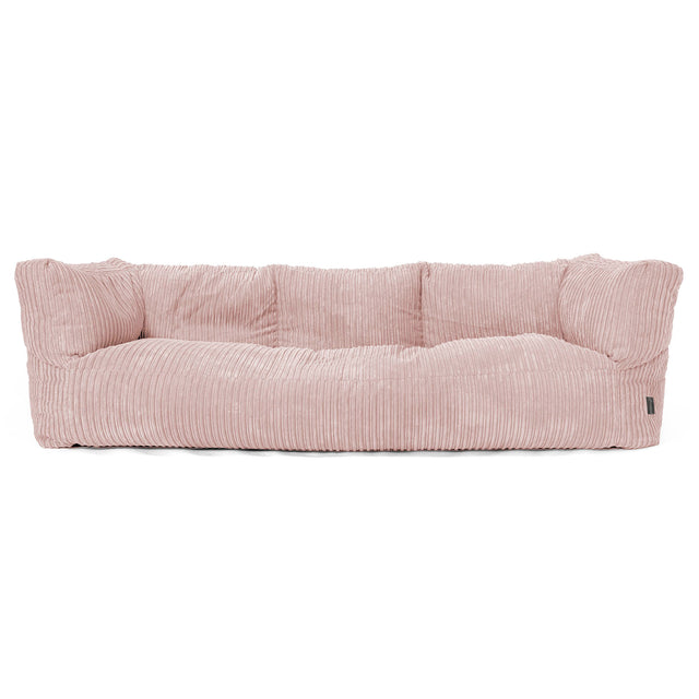 Sofa 3-osobowa pufa Albert - Klasyczny sztruks Pudrowy 01