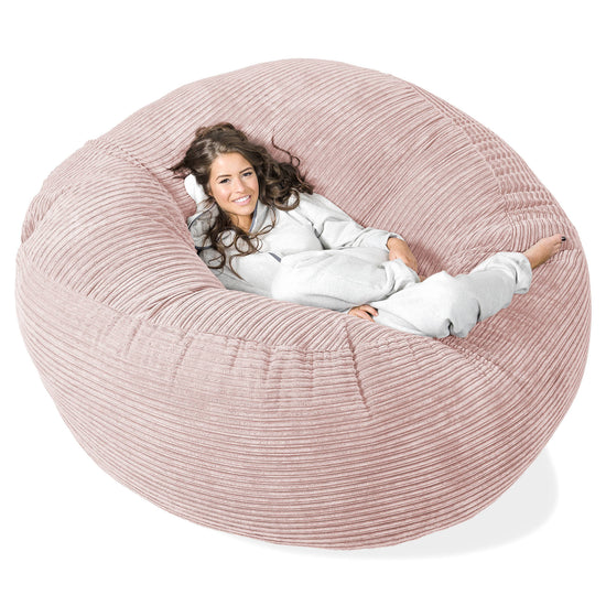Sofa pufa XXL Mega Mammoth - Klasyczny sztruks Pudrowy 01