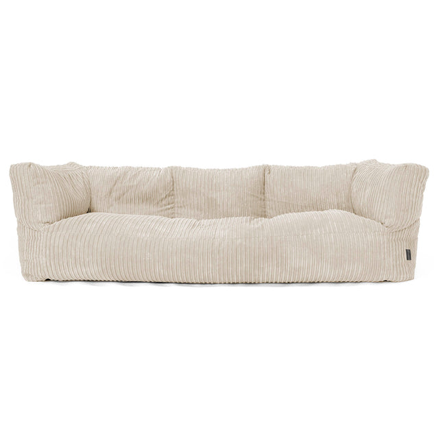 Sofa 3-osobowa pufa Albert - Klasyczny sztruks Śmietanka 01