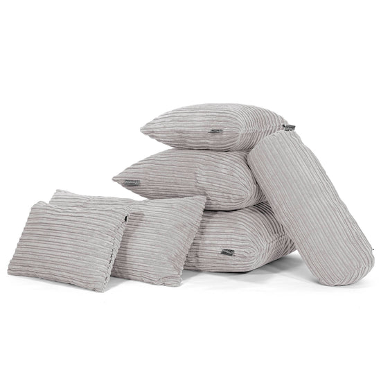 Poduszka XL prostokątna 40 x 80cm - Klasyczny sztruks Szarość delfina 04