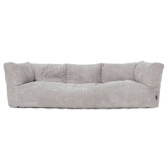 Sofa 3-osobowa pufa Albert - Klasyczny sztruks Szarość delfina 01