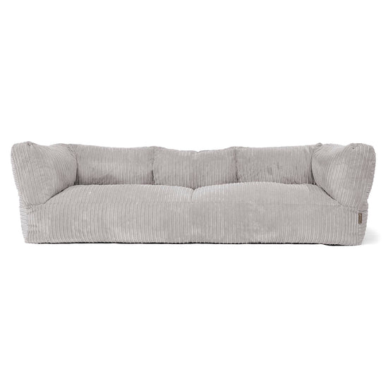 Sofa 3-osobowa pufa Albert - Klasyczny sztruks Szarość delfina 01