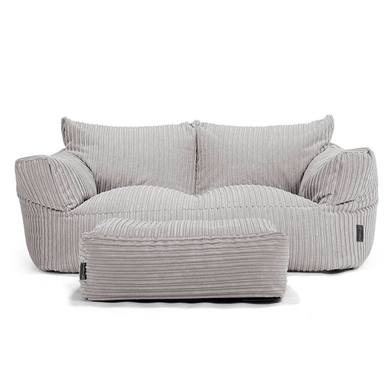 Sofa pufa Josephine - Klasyczny sztruks Szarość delfina 02