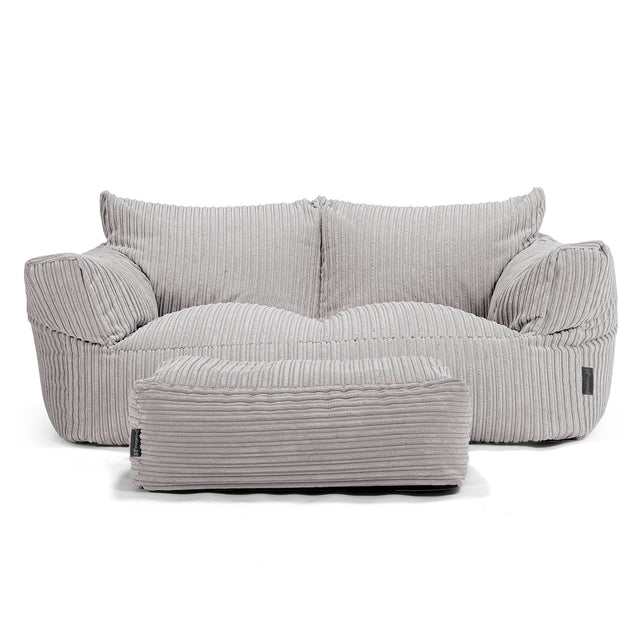 Sofa pufa Josephine - Klasyczny sztruks Szarość delfina 02