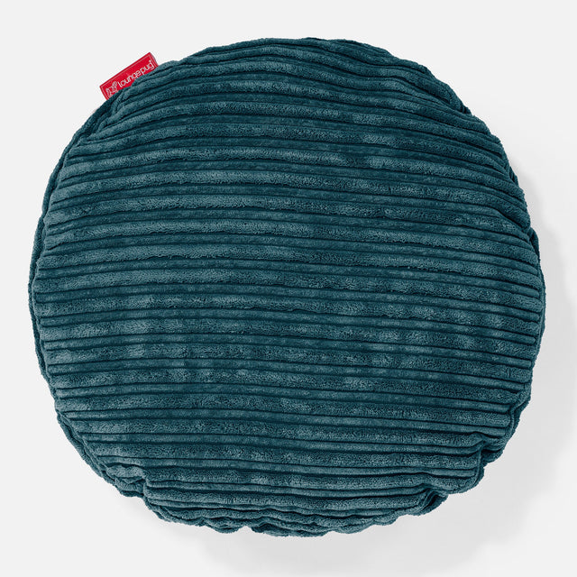 Poduszka ozdobna okrągła 50cm - Klasyczny sztruks Turkus 01