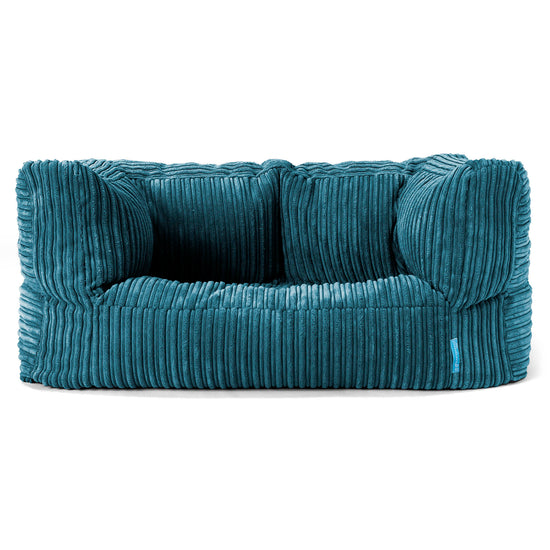 Sofa pufa dla dzieci Albert 2-6 lat - Klasyczny sztruks Turkus 01