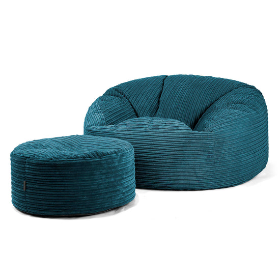 Sofa pufa Mammoth - Klasyczny sztruks Turkus 04