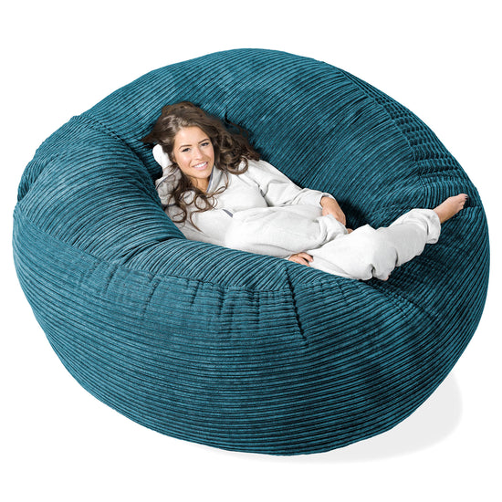 Sofa pufa XXL Mega Mammoth - Klasyczny sztruks Turkus 01