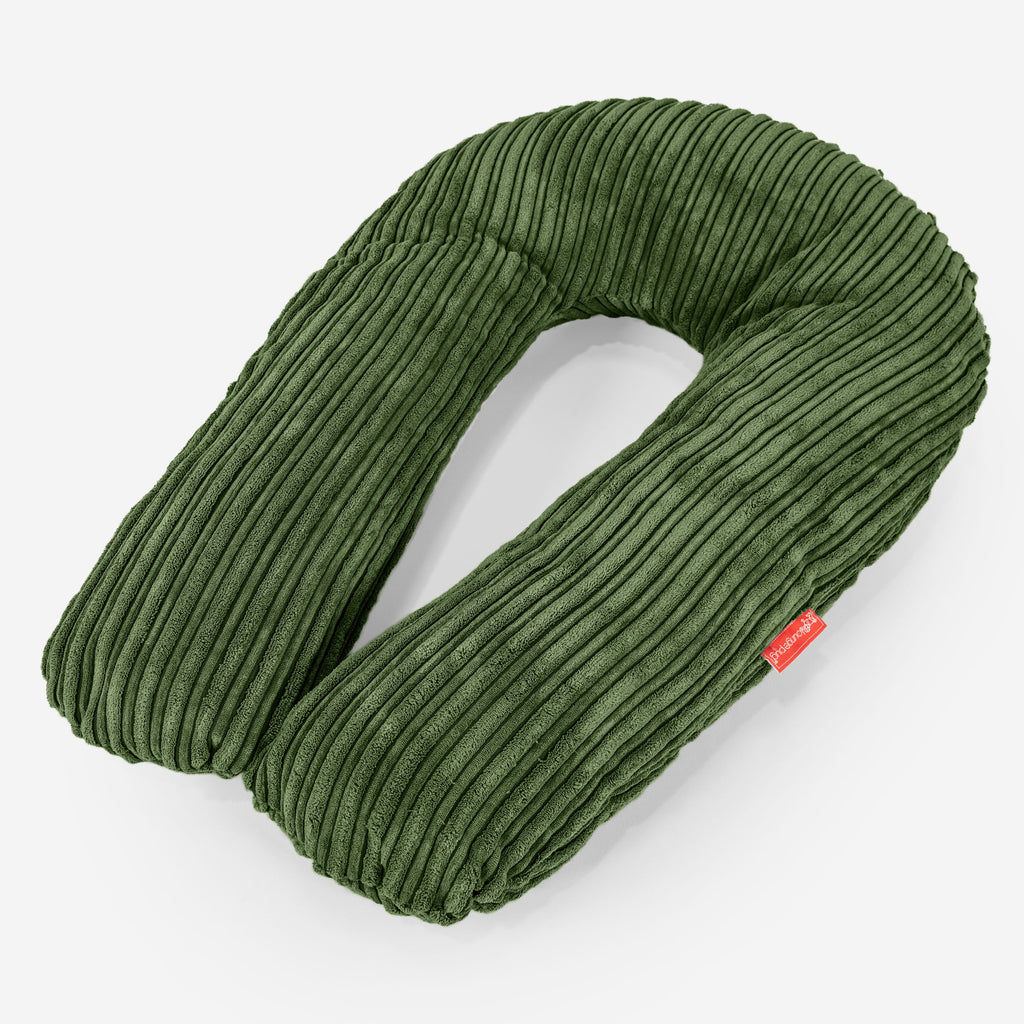 Poduszka do przytulania - Klasyczny sztruks Leśna zieleń 01