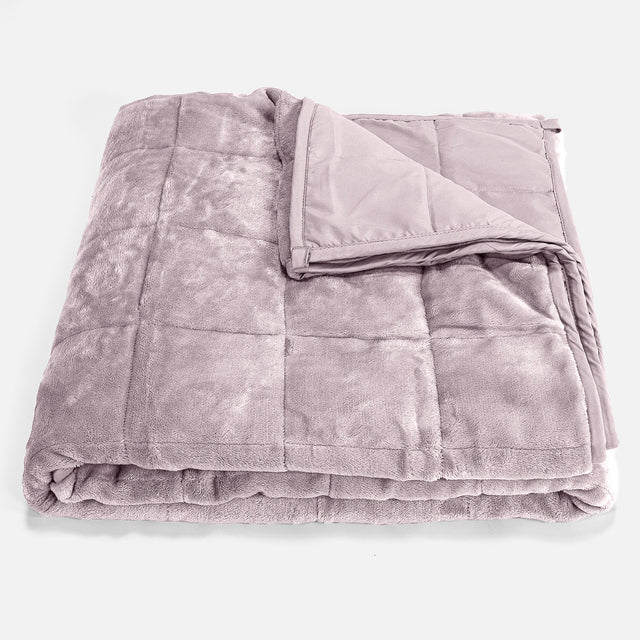 Koc obciążeniowy dla dorosłych - Polar flanelowy Jasny róż 01