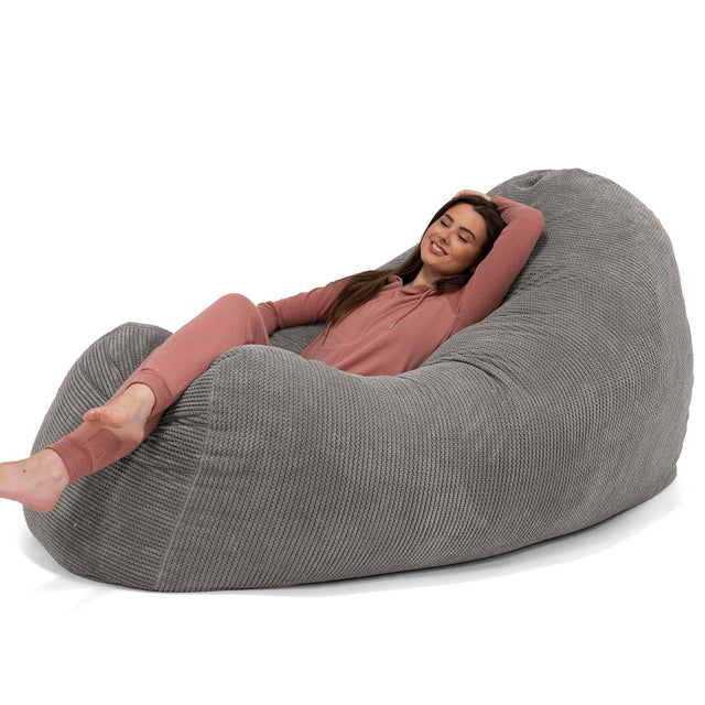 Olbrzymia sofa pufa - Pom Pom Antracytowa szarość 02