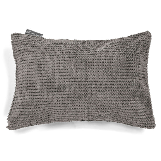 Poduszka ozdobna prostokątna 35 x 50cm - Pom Pom Antracytowa szarość 01