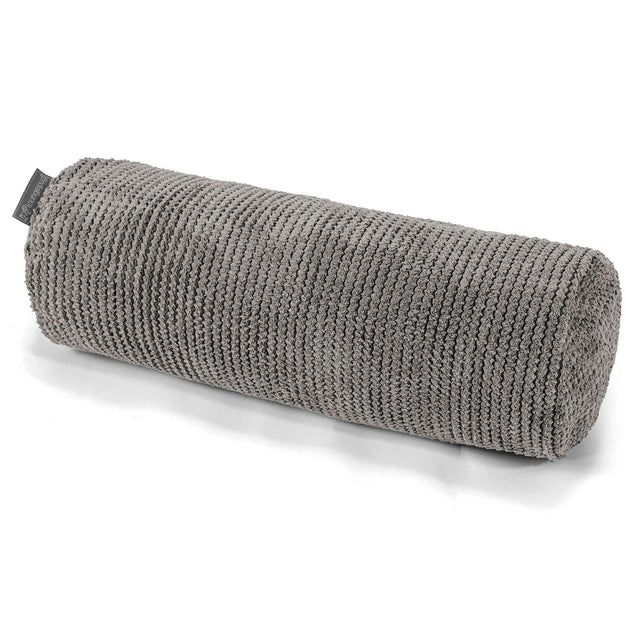 Poduszka ozdobna wałek 20 x 55cm - Pom Pom Antracytowa szarość 01