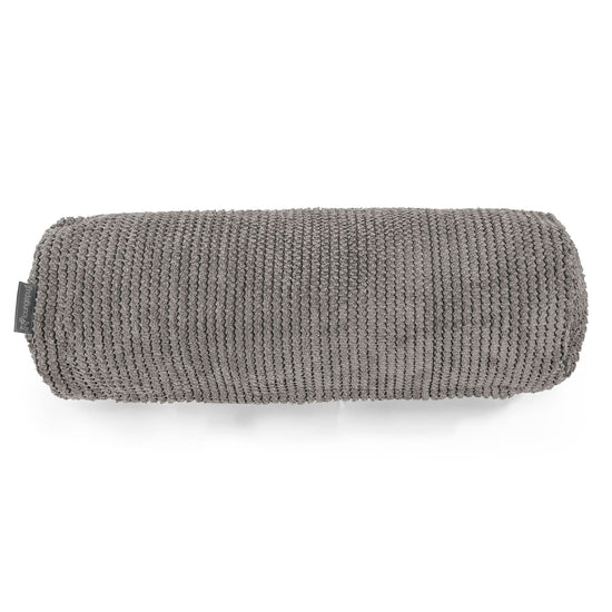 Poduszka ozdobna wałek 20 x 55cm - Pom Pom Antracytowa szarość 02