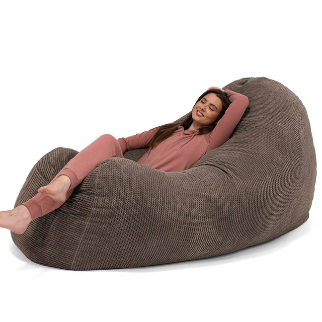 Olbrzymia sofa pufa - Pom Pom Czekolada 02