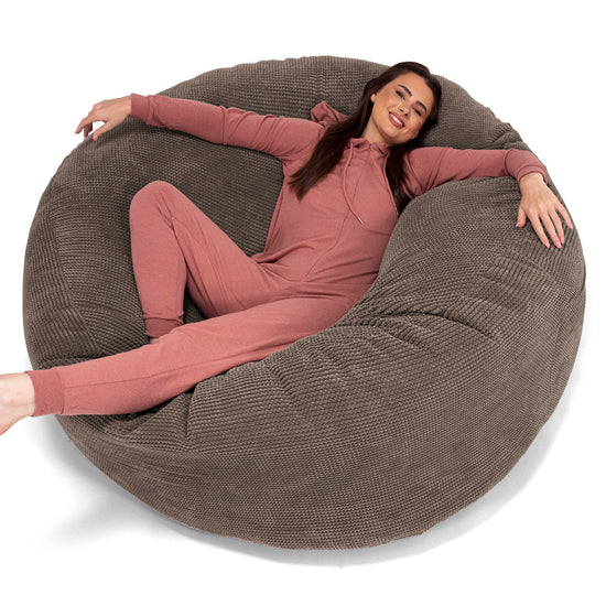Sofa pufa XXL Mega Mammoth - Pom Pom Czekolada 01
