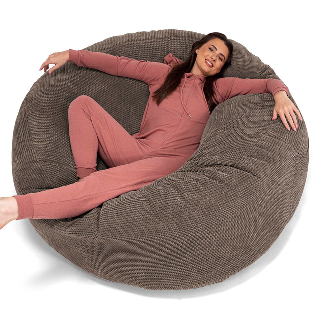 Sofa pufa XXL Mega Mammoth - Pom Pom Czekolada 01