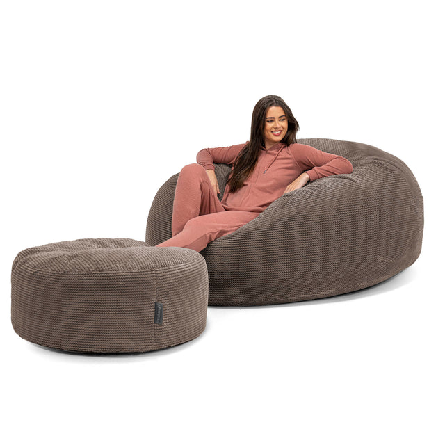 Sofa pufa XXL Mega Mammoth - Pom Pom Czekolada 02
