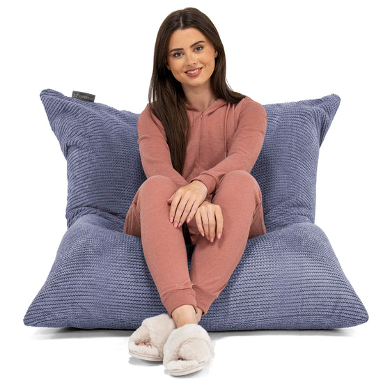 Bardzo duża pufa XXL - Pom Pom Fiolet 03