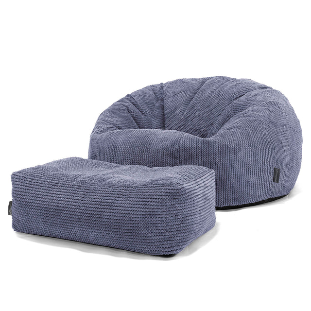 Klasyczna sofa pufa - Pom Pom Fiolet 02