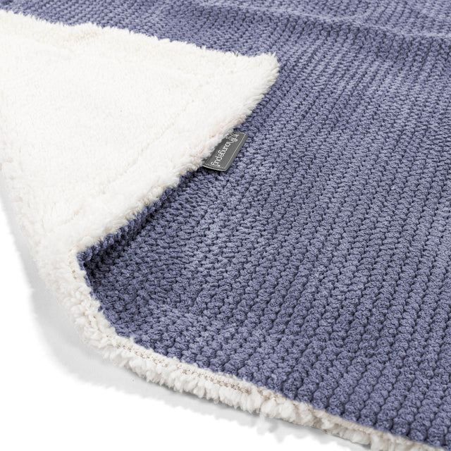Narzuta / koc Sherpa - Pom Pom Fiolet 02