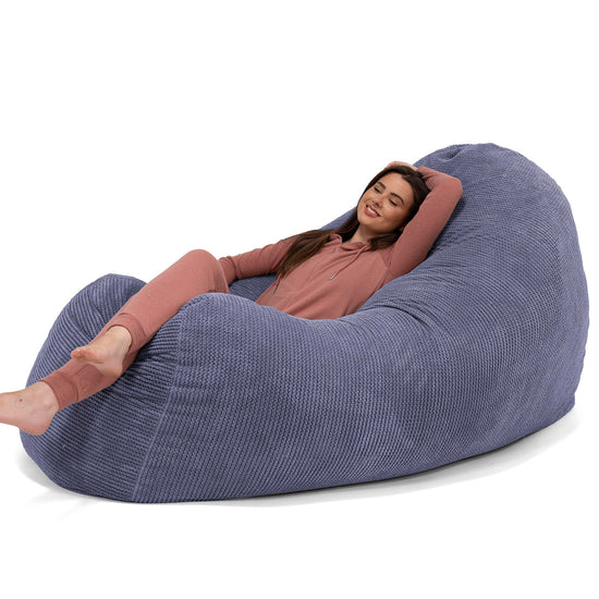 Olbrzymia sofa pufa - Pom Pom Fiolet 02