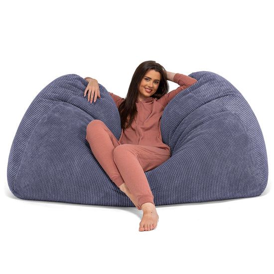 Olbrzymia sofa pufa - Pom Pom Fiolet 03