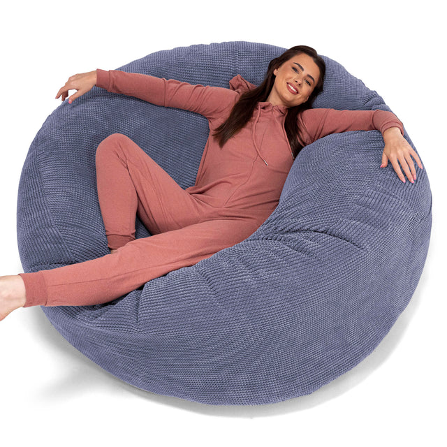 Sofa pufa XXL Mega Mammoth - Pom Pom Fiolet 01
