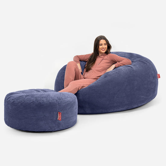 Sofa pufa XXL Mega Mammoth - Pom Pom Fiolet 02