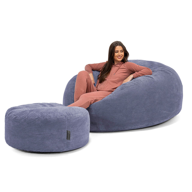Sofa pufa XXL Mega Mammoth - Pom Pom Fiolet 02