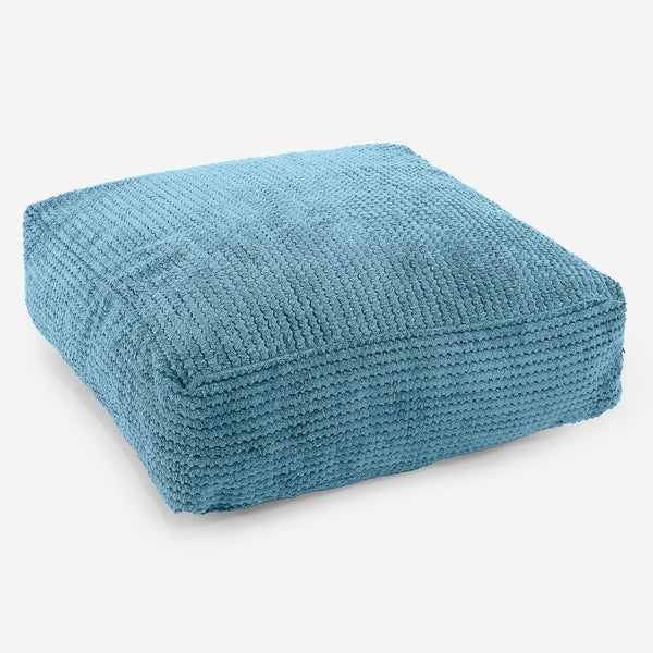 Duża poduszka podłogowa - Pom Pom Morski błękit 01