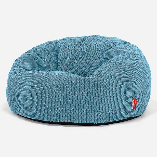 Klasyczna sofa pufa - Pom Pom Morski błękit 01