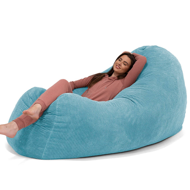 Olbrzymia sofa pufa - Pom Pom Morski błękit 02