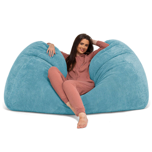 Olbrzymia sofa pufa - Pom Pom Morski błękit 03