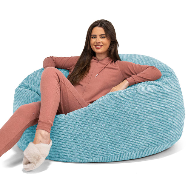 Sofa pufa Mammoth - Pom Pom Morski błękit 01